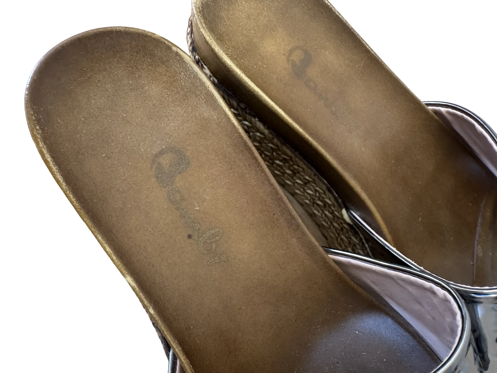 Bambi plateau slippers metallic taupe maat 37 – photo 6